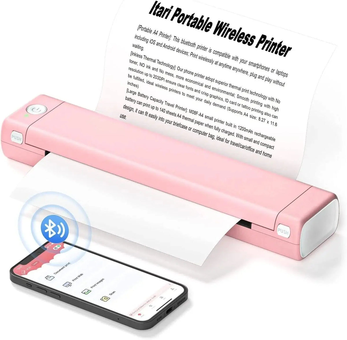 Printer A4 Wireless Thermal Ink-Free