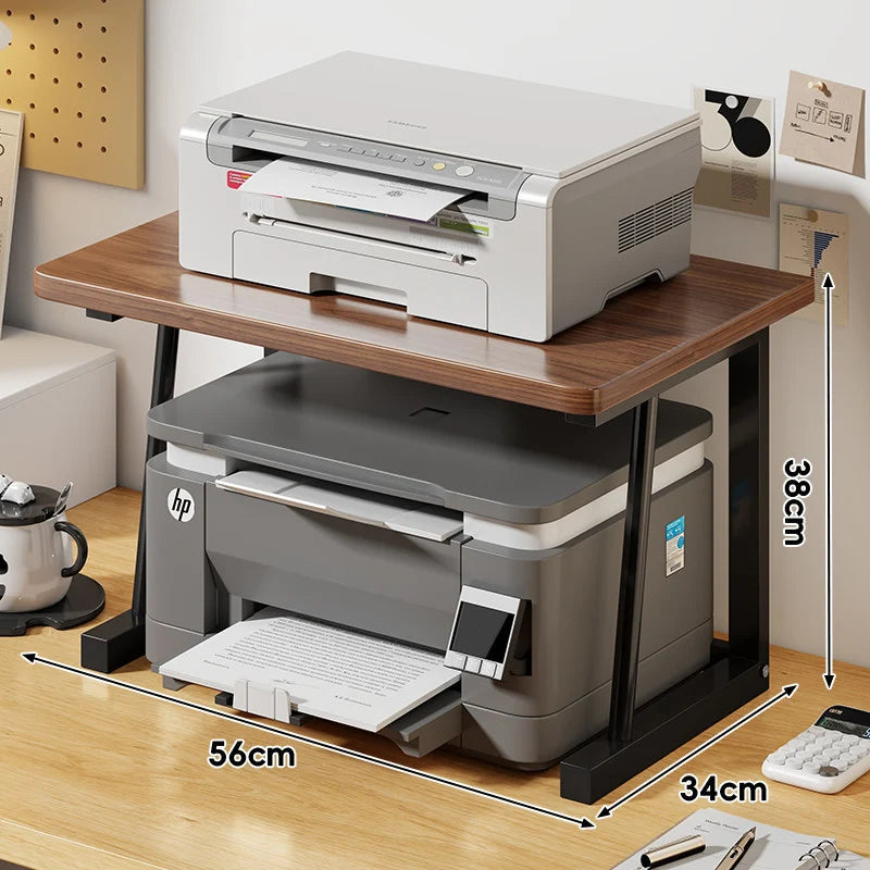 Printer Stand Two-Tier Space-Saving Desk Organizer