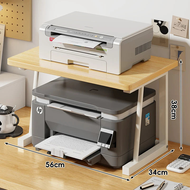 Printer Stand Two-Tier Space-Saving Desk Organizer