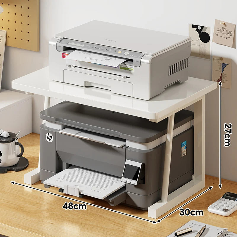Printer Stand Two-Tier Space-Saving Desk Organizer