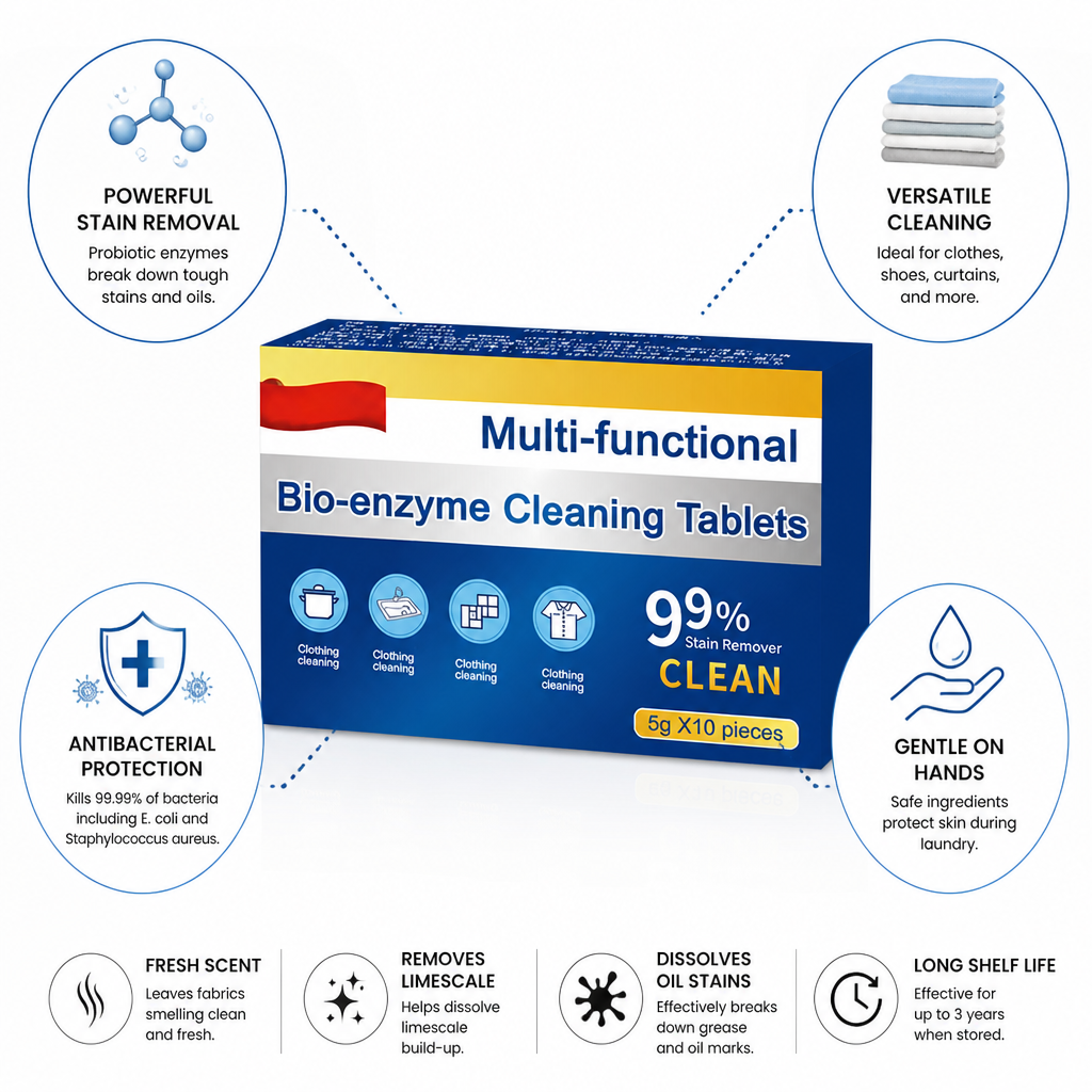Probiotic Multi-Enzyme & Antibacterial Cleaning Tablets (10-Count)