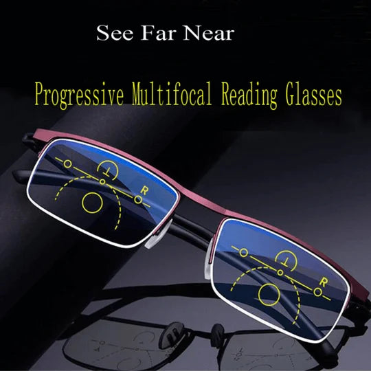 Progressive Eyeglasses Photochromic Blue Light Filter