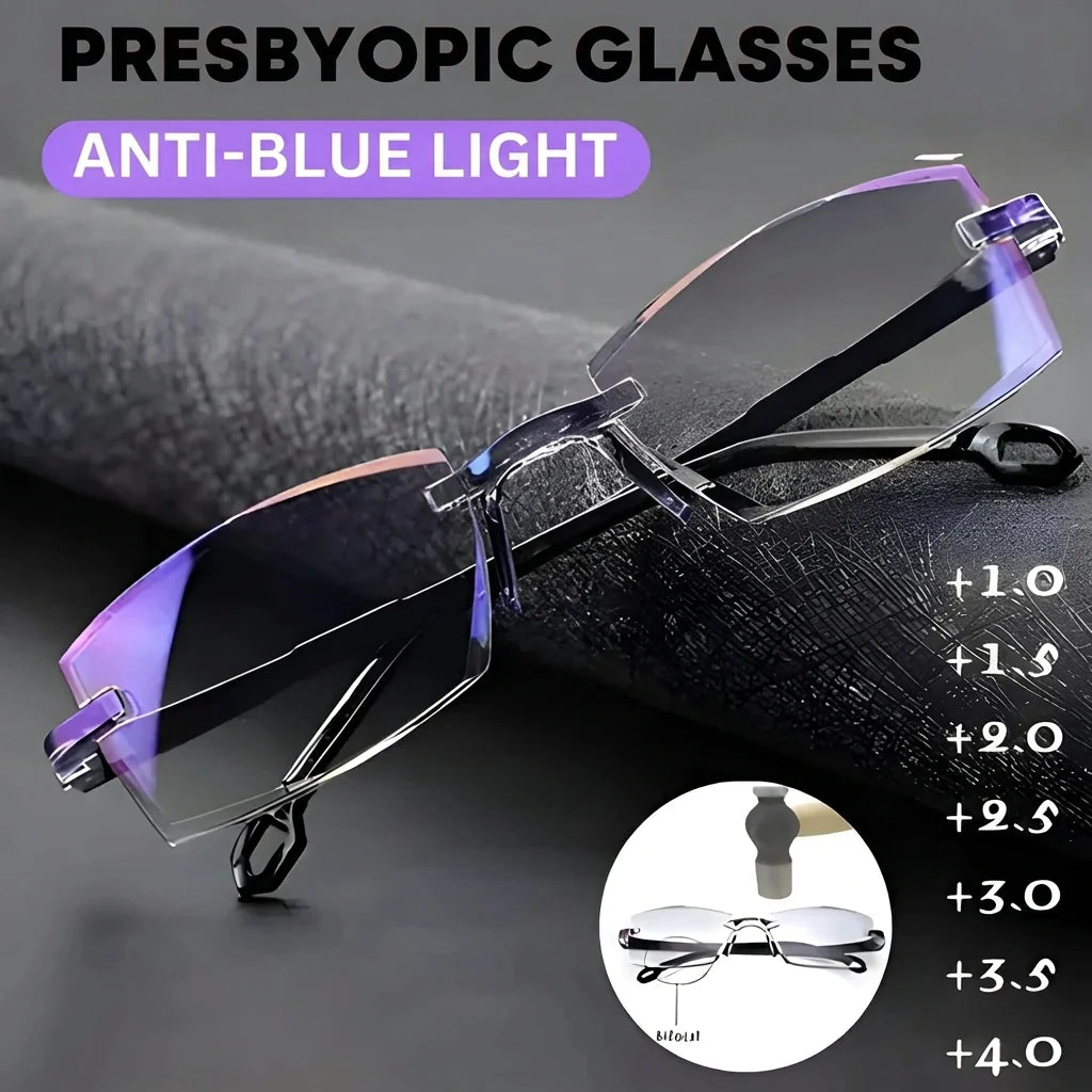 Progressive Glasses Blue Light Filter Anti-Glare UV400 Protection