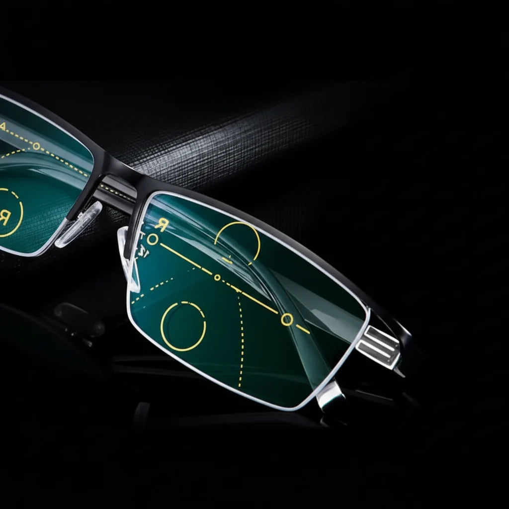 Progressive Glasses Color-Changing Anti-Glare Scratch-Resistant Lenses