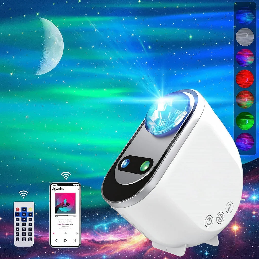 Projector Night Light Northern Lights Effect Remote Timer