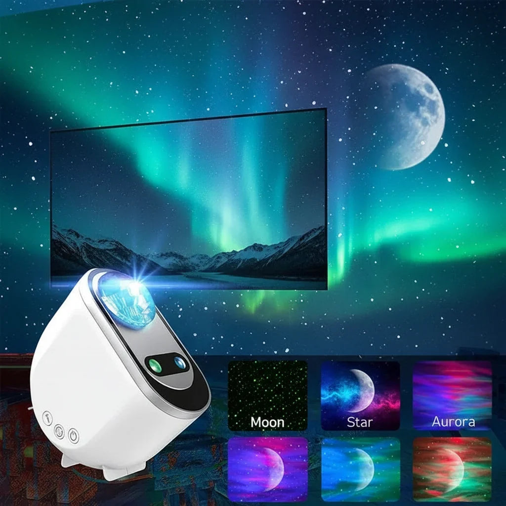 Projector Night Light Northern Lights Effect Remote Timer