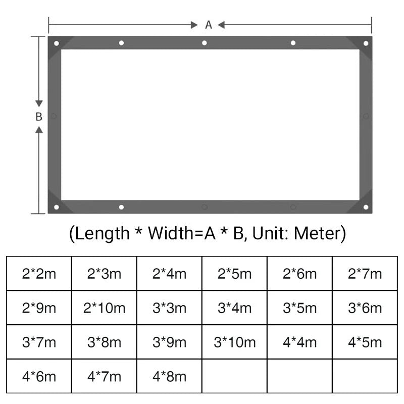 Protective Tarp Transparent Tear-Resistant Weather-Resistant Light-Transmitting