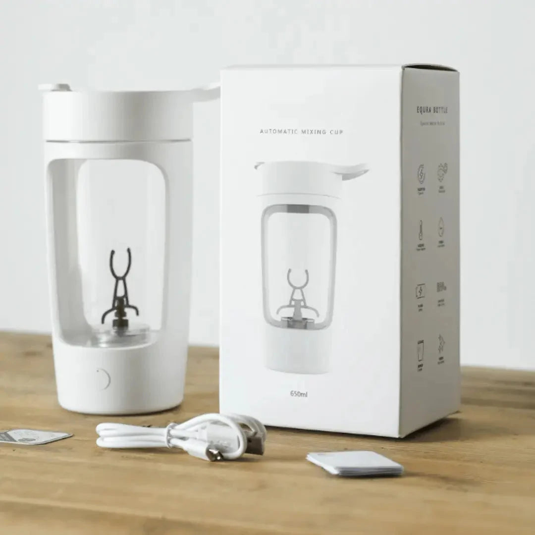Protein Shaker Bottle USB Rechargeable Vortex Mixing Leakproof Lid
