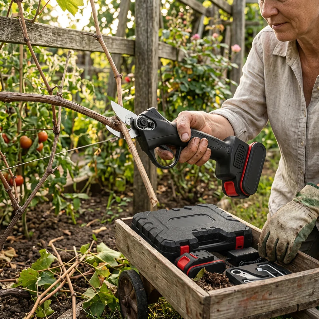 Pruning Shears Motorized & Cordless Safety Lock