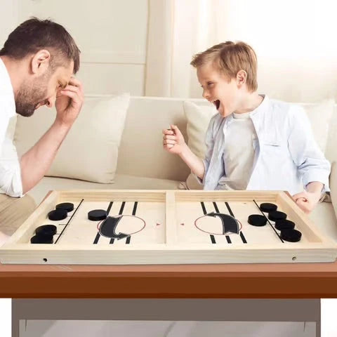 Puck Game Solid Wood Two Player Portable