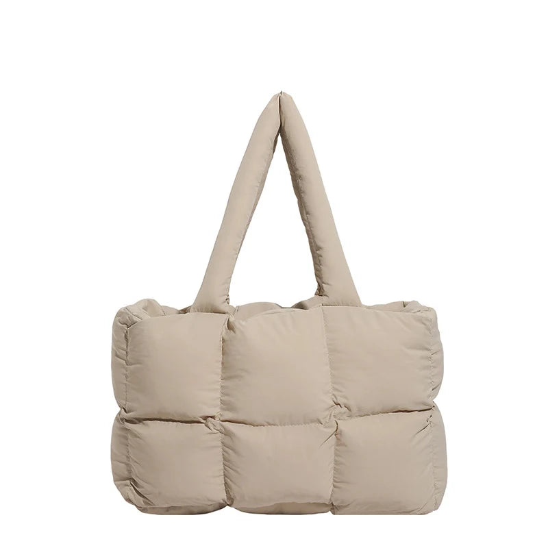 Puffer Tote Bag Spacious Lightweight Adjustable Handles