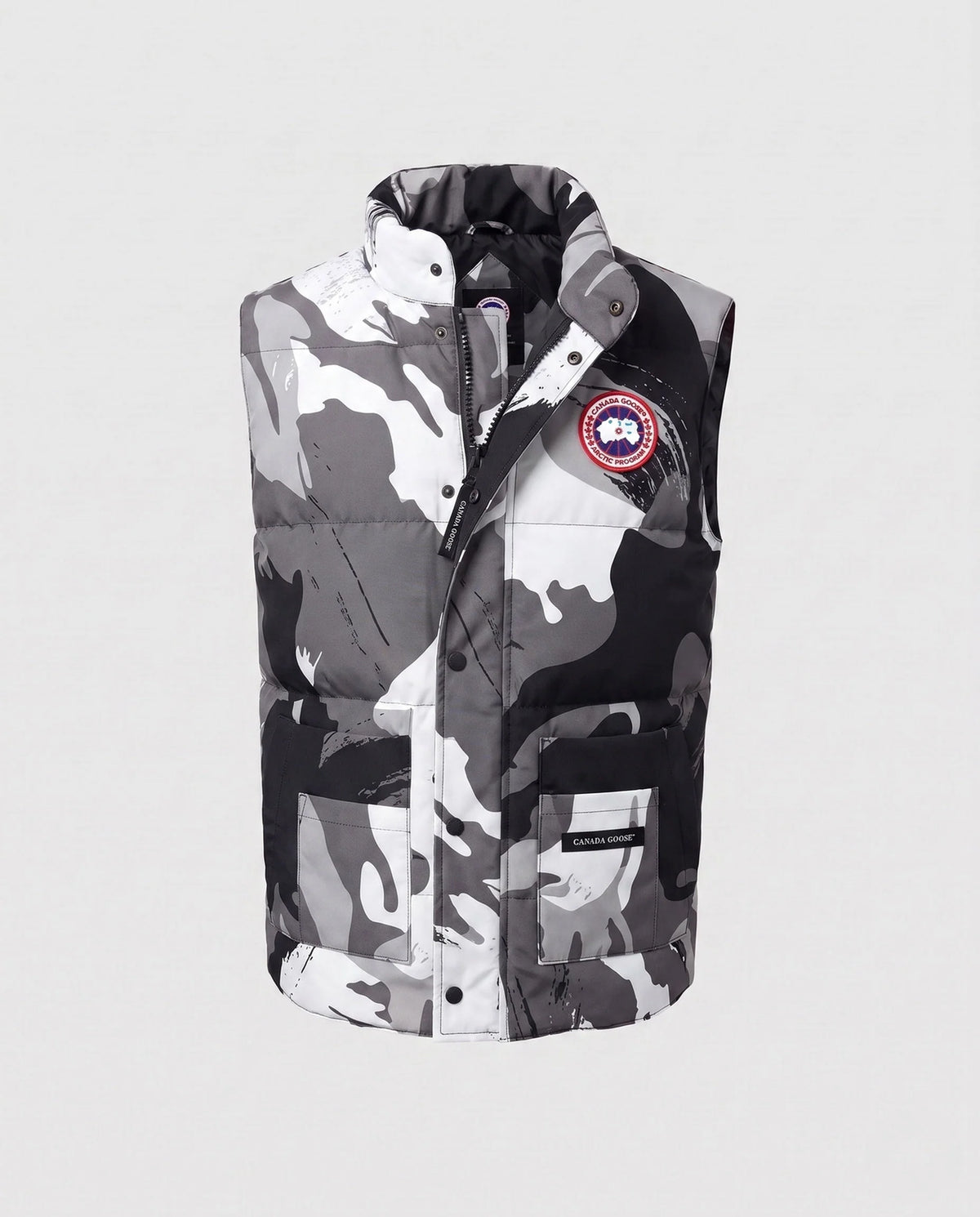 Puffer Vest Insulated Windproof High Collar Multiple Pockets