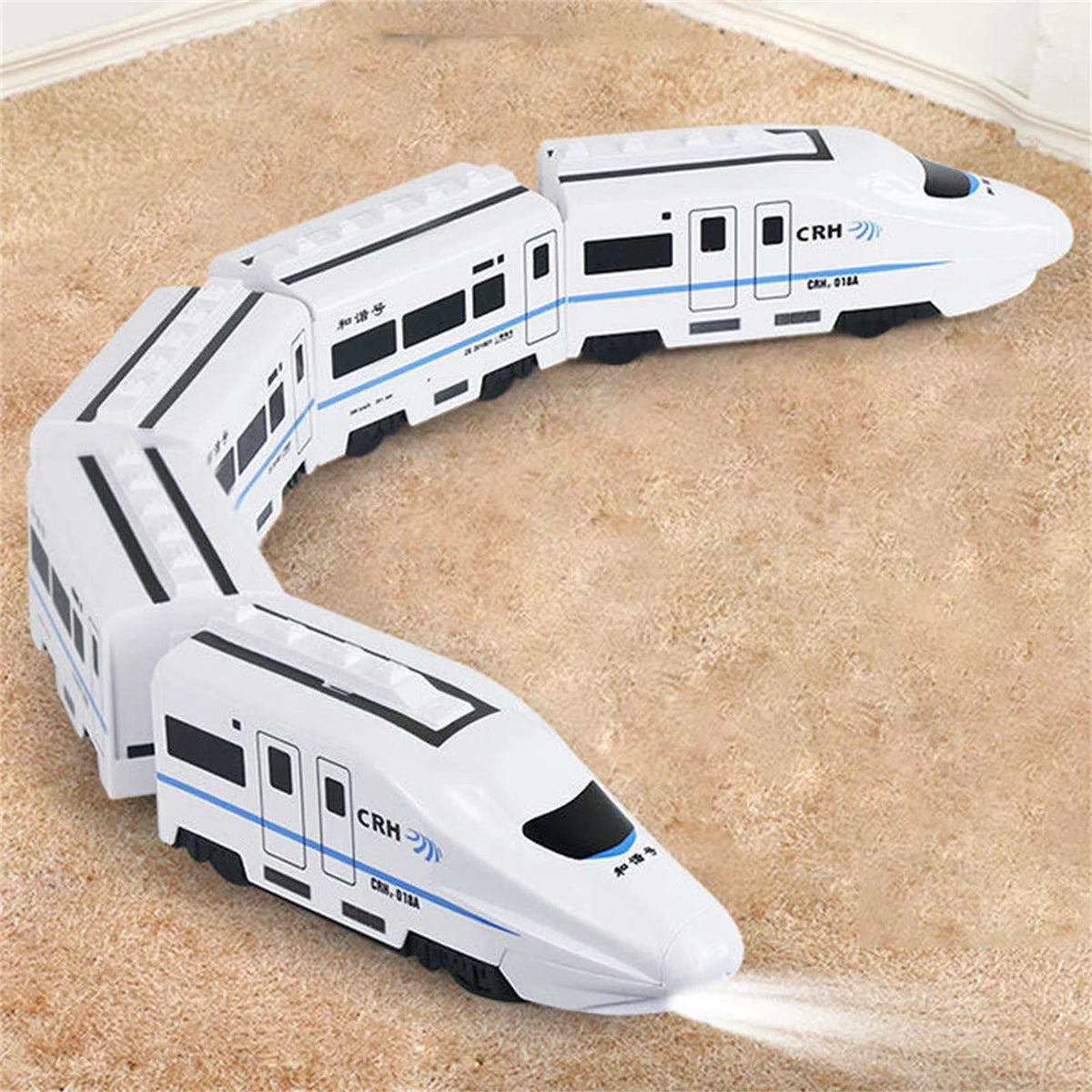 Pull Train Toy Linking Carriages Rounded Edges