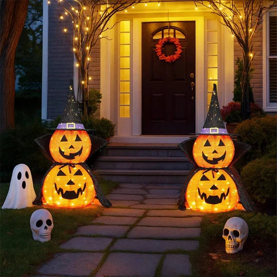 Pumpkin Decoration Lighted Collapsible 36 Inch Weather-Resistant