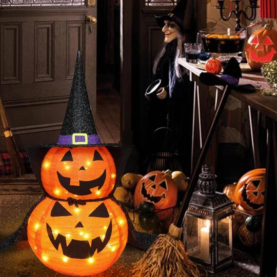 Pumpkin Decoration Lighted Collapsible 36 Inch Weather-Resistant