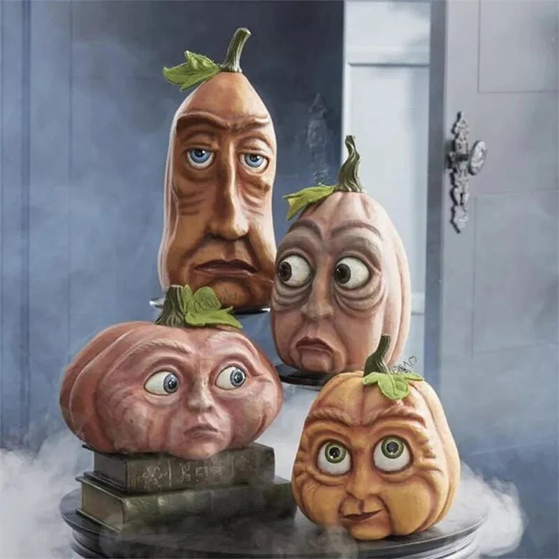 Pumpkin Garden Ornament Weather-Resistant Resin UV-Resistant Stable Base