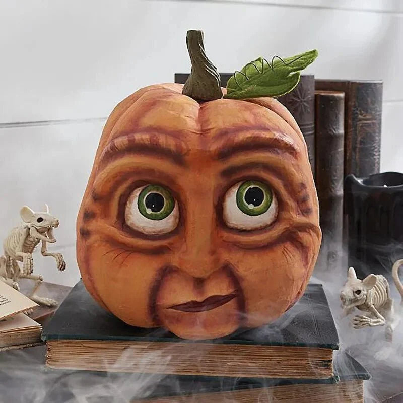 Pumpkin Garden Ornament Weather-Resistant Resin UV-Resistant Stable Base