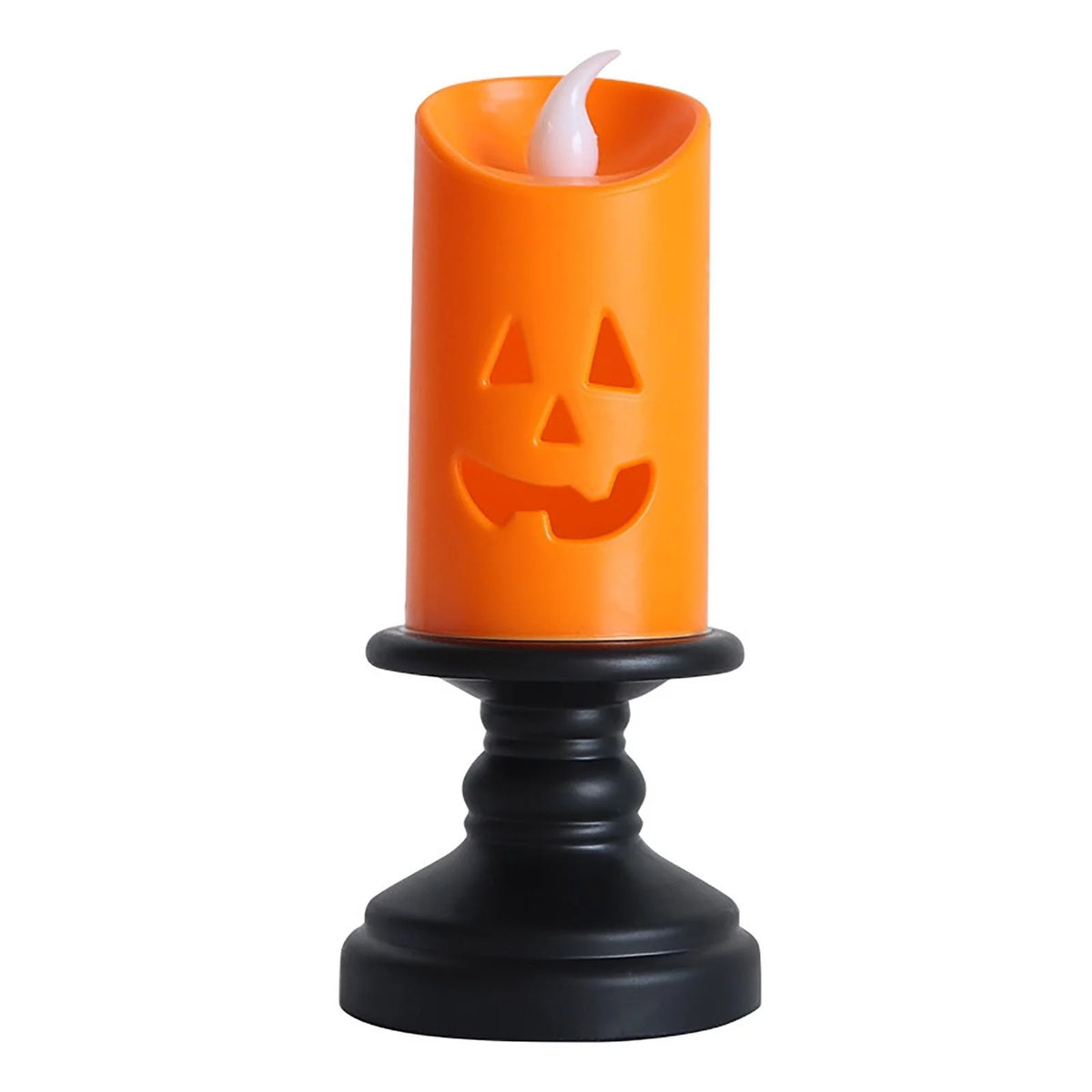Pumpkin LED Candle Battery-Powered Flameless Ghost Face