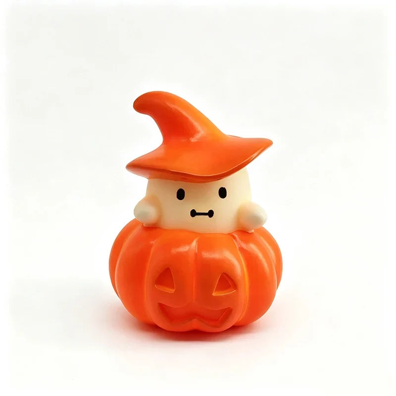 Pumpkin Lamp Wizard Hat Warm White & Battery Operated