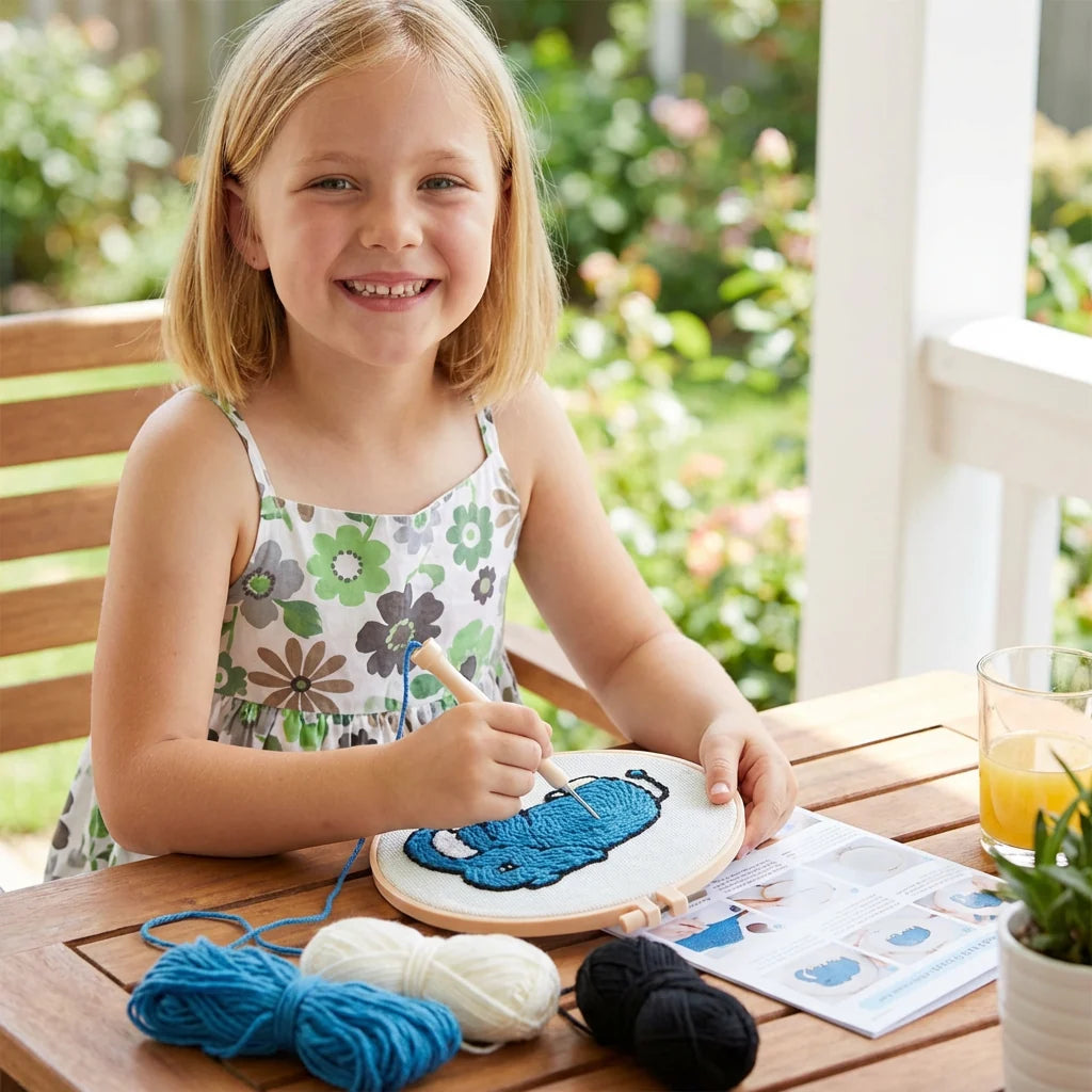Punch Needle Kit Adjustable Loop & Pre Printed Patterns