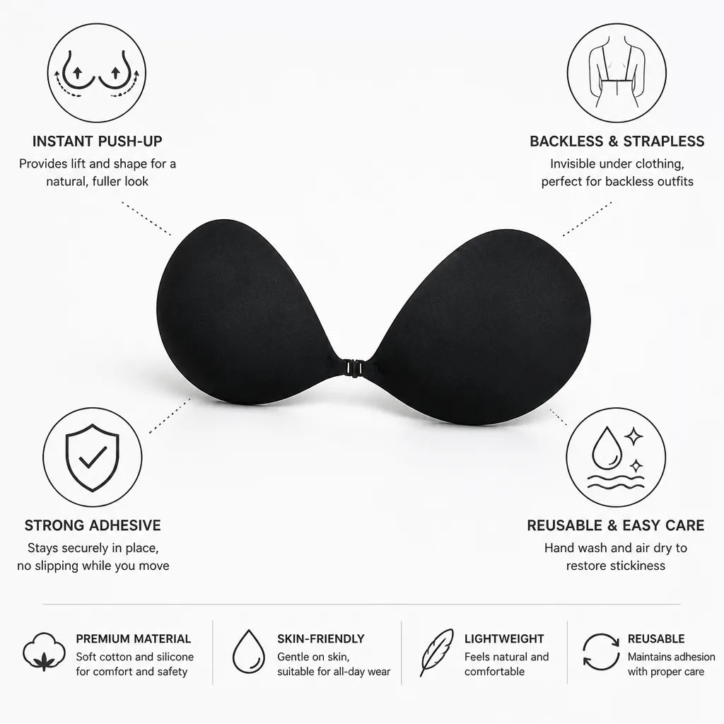 Push-Up Bra Backless & Strapless Silicone Adhesive