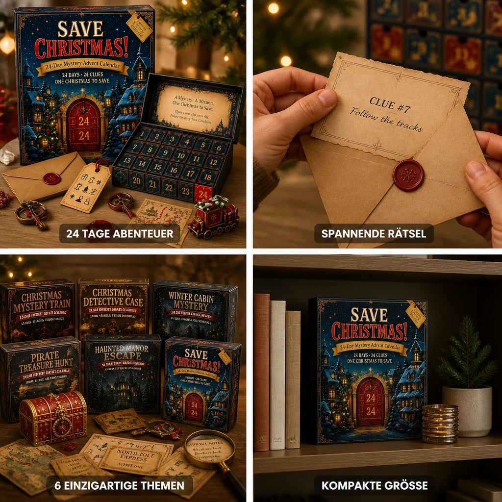 Puzzle Advent Calendar 24-Day Escape Room Challenges