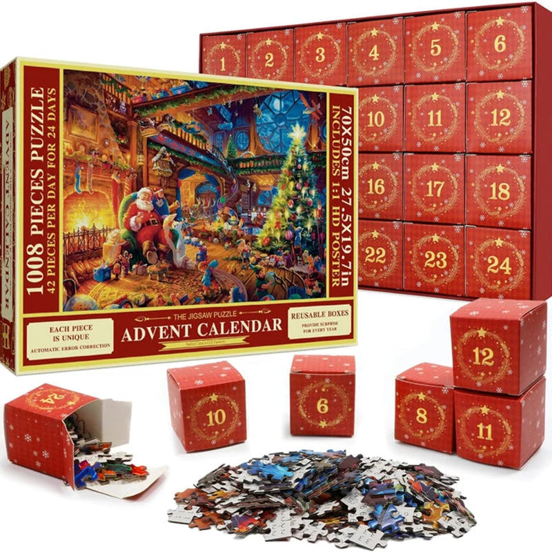 Puzzle Advent Calendar Winter Scene 24 Day 1008 Pieces