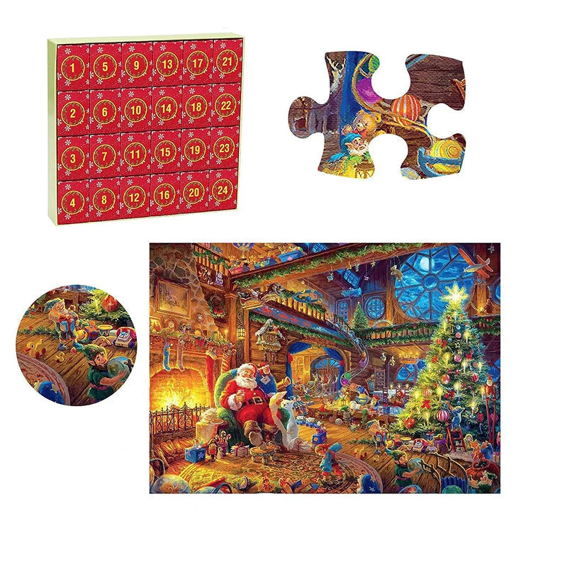 Puzzle Advent Calendar Winter Scene 24 Day 1008 Pieces