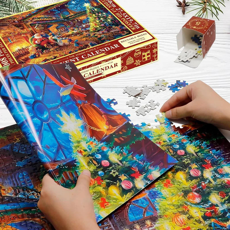 Puzzle Advent Calendar Winter Scene 24 Day 1008 Pieces