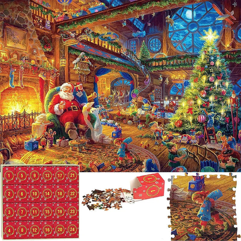 Puzzle Advent Calendar Winter Scene 24 Day 1008 Pieces