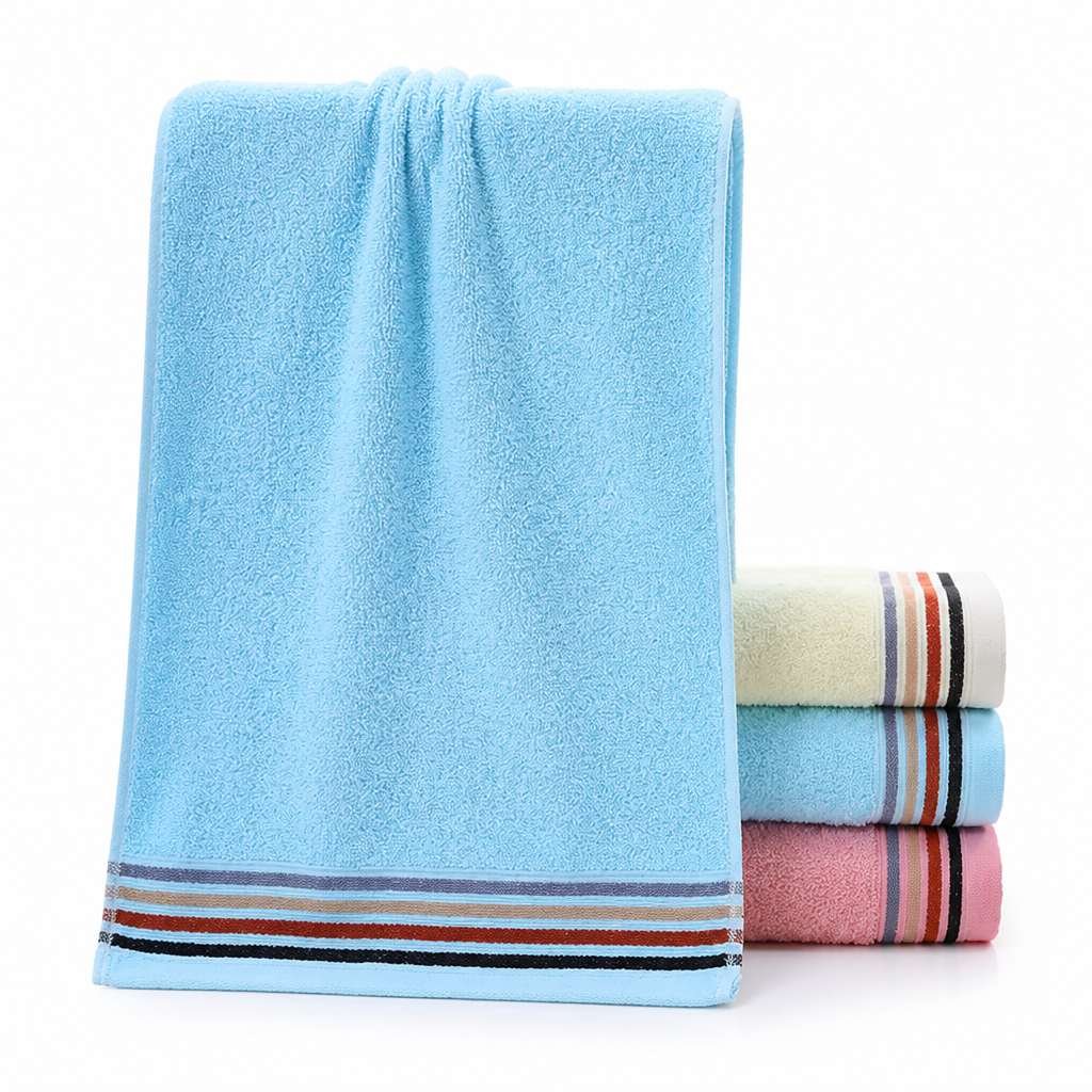 Quick-Dry Cotton Terry Bath Towel (Machine Washable)
