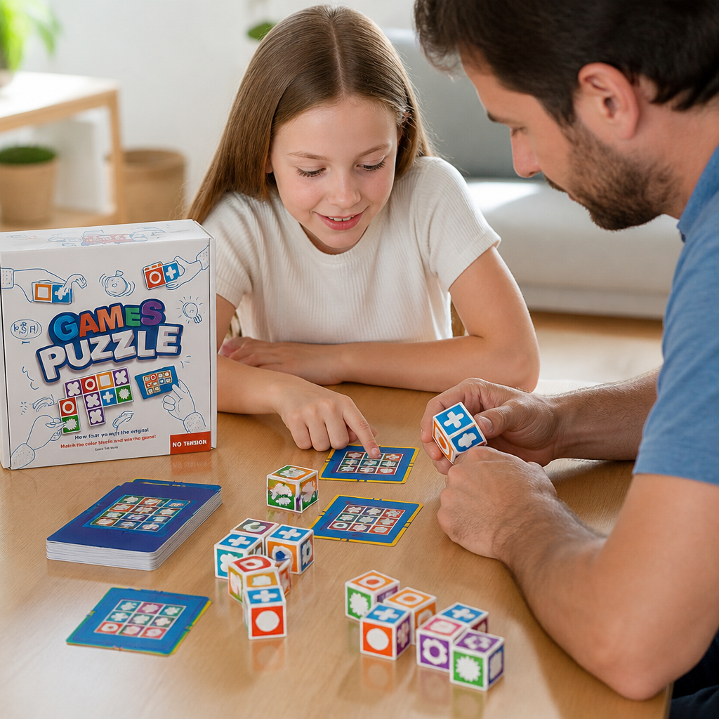 Quick-Play & Durable Symbol Dice Logic Game (Ages 7+)