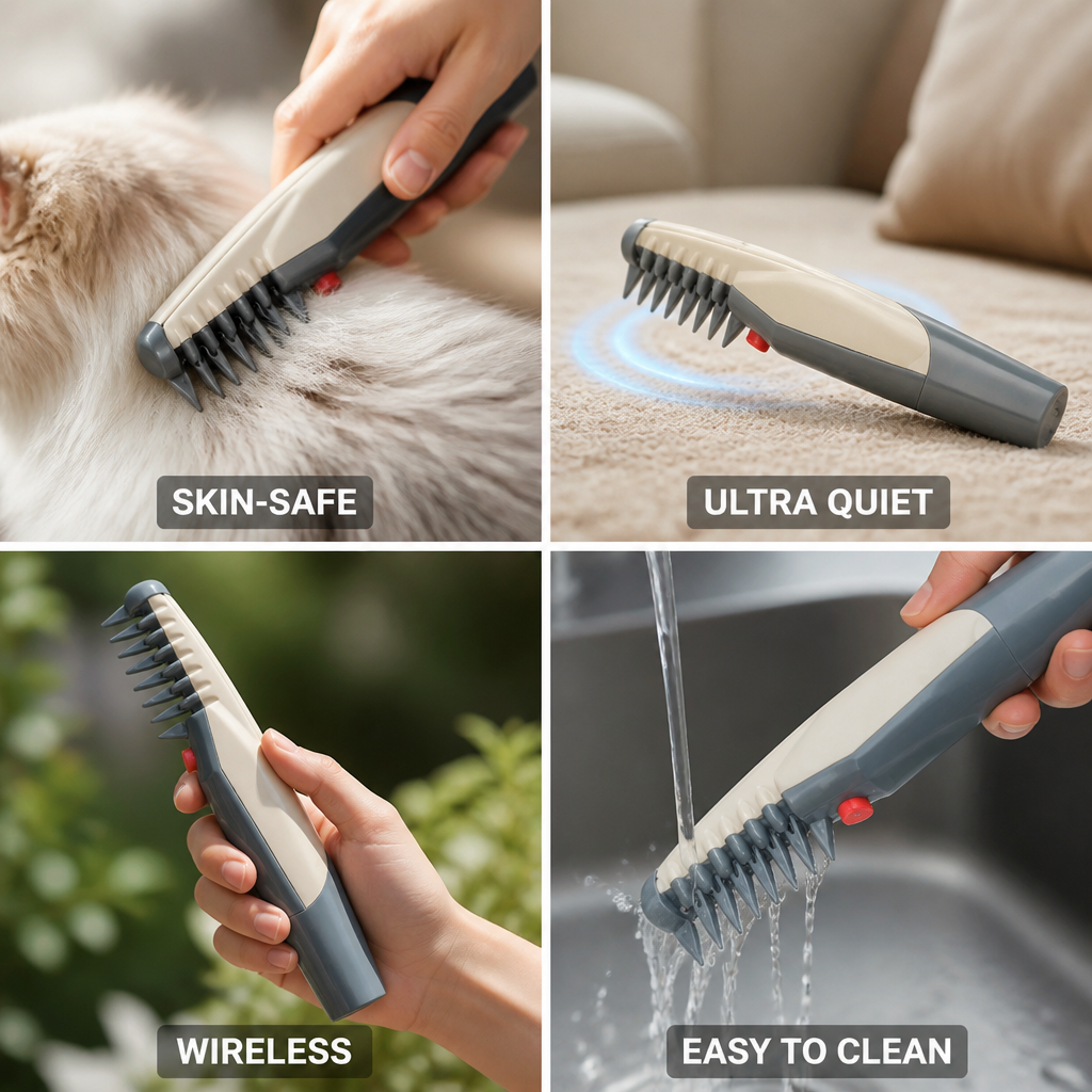 Quiet Wireless Skin-Safe Pet Trimmer (For Dogs & Cats)