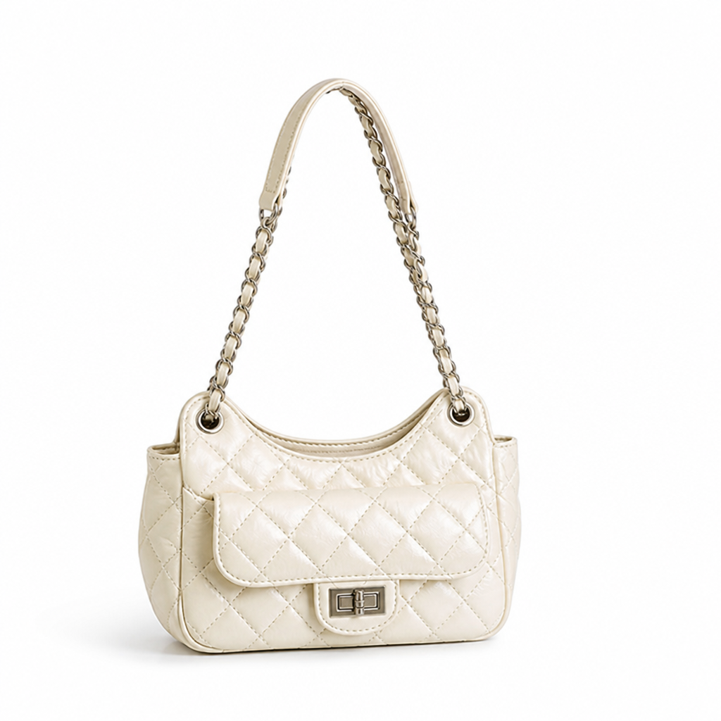Quilted Chain Strap Evening Shoulder Bag