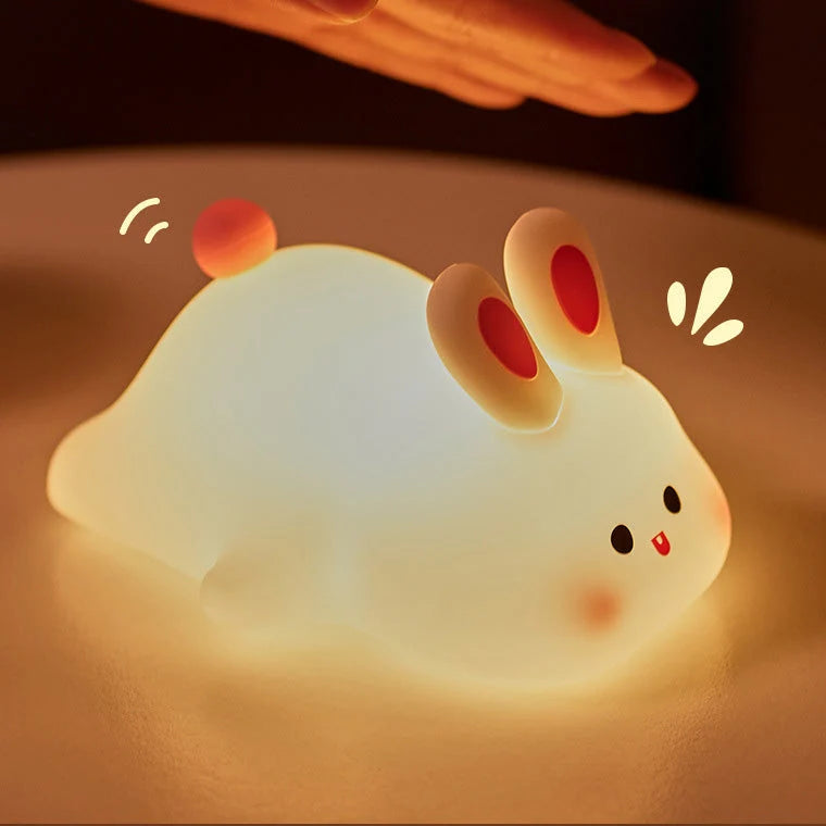 Rabbit Night Light Silicone 3 Brightness Levels USB-C Rechargeable