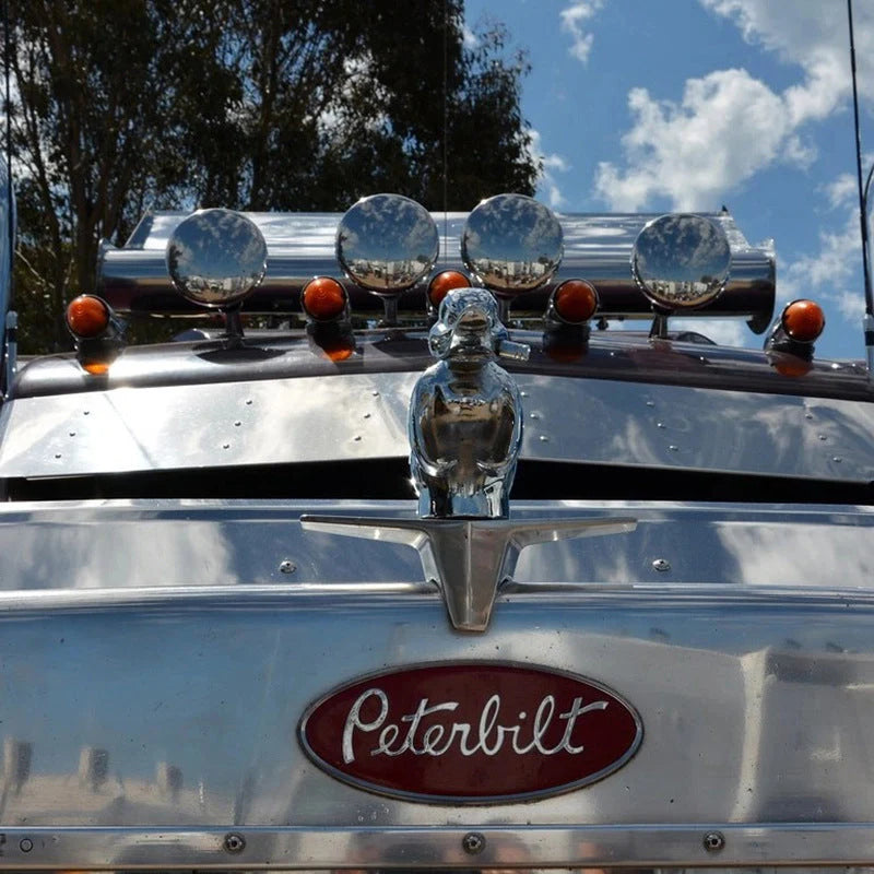 Radiator Emblem Chrome-Plated Duck Pin Mount Rubber Base
