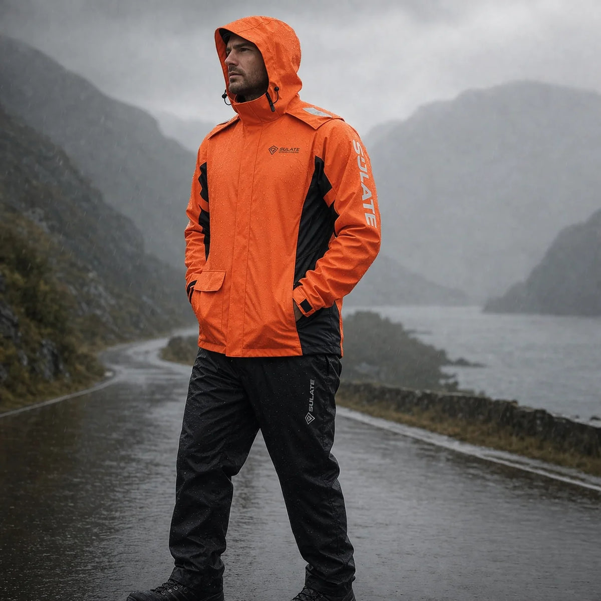 Rain Suit Waterproof Wind-Resistant Lightweight