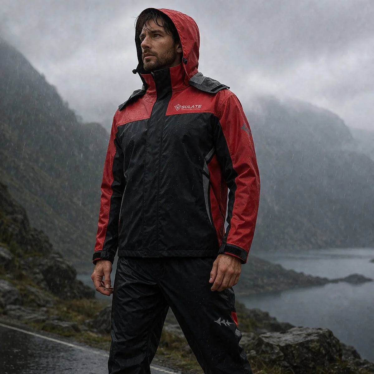 Rain Suit Waterproof Wind-Resistant Lightweight