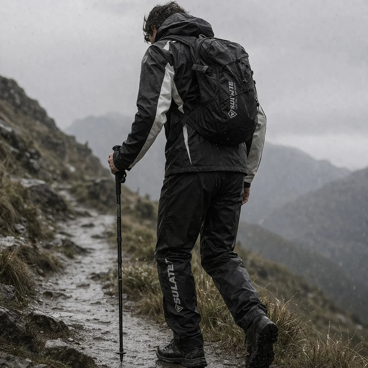 Rain Suit Waterproof Wind-Resistant Lightweight