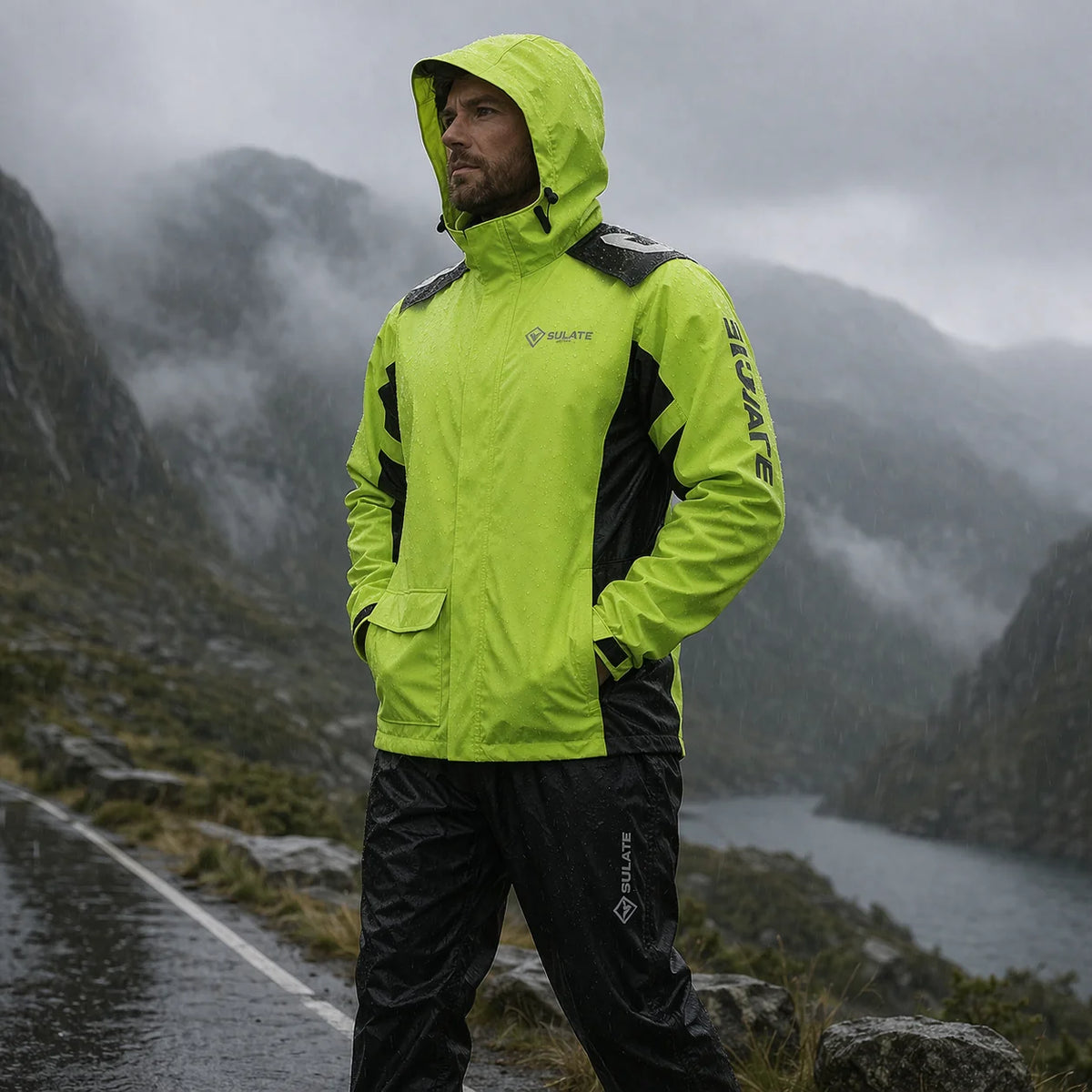 Rain Suit Waterproof Wind-Resistant Lightweight