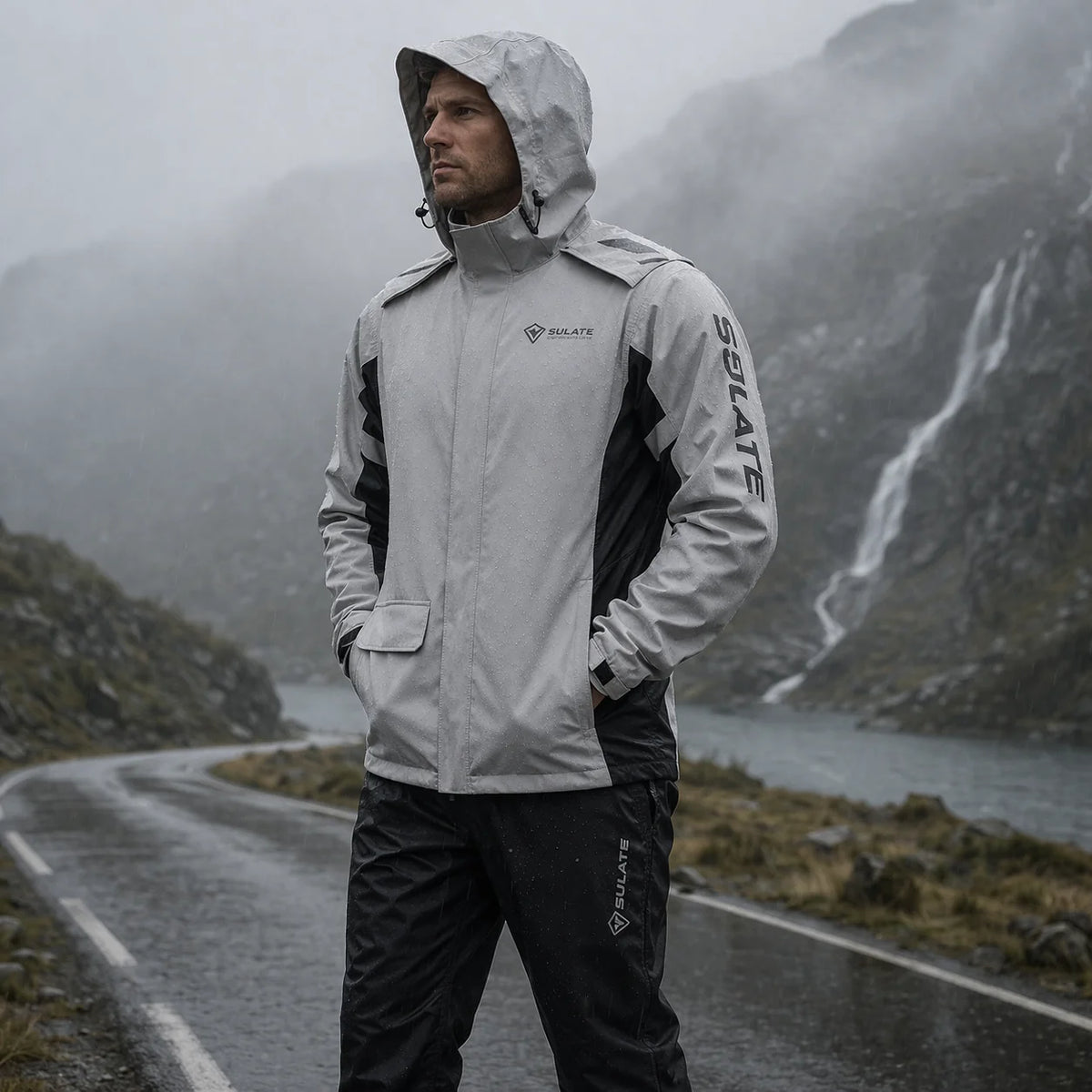 Rain Suit Waterproof Wind-Resistant Lightweight