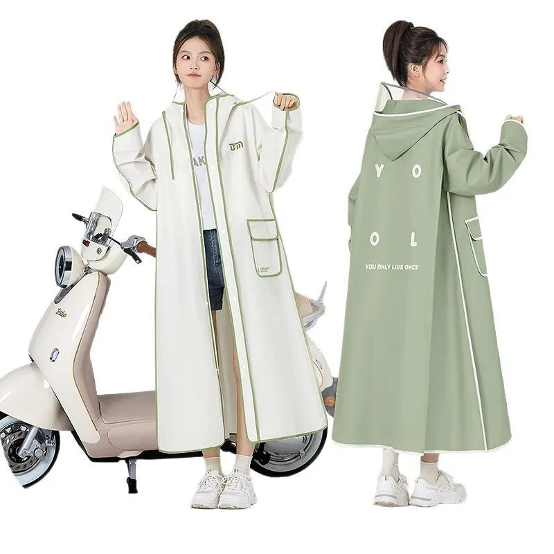Raincoat Long Hooded Packable Clear Visor Backpack Room