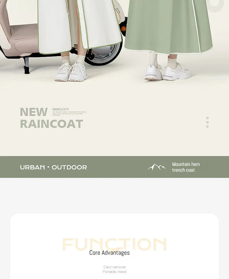 Raincoat Long Hooded Packable Clear Visor Backpack Room