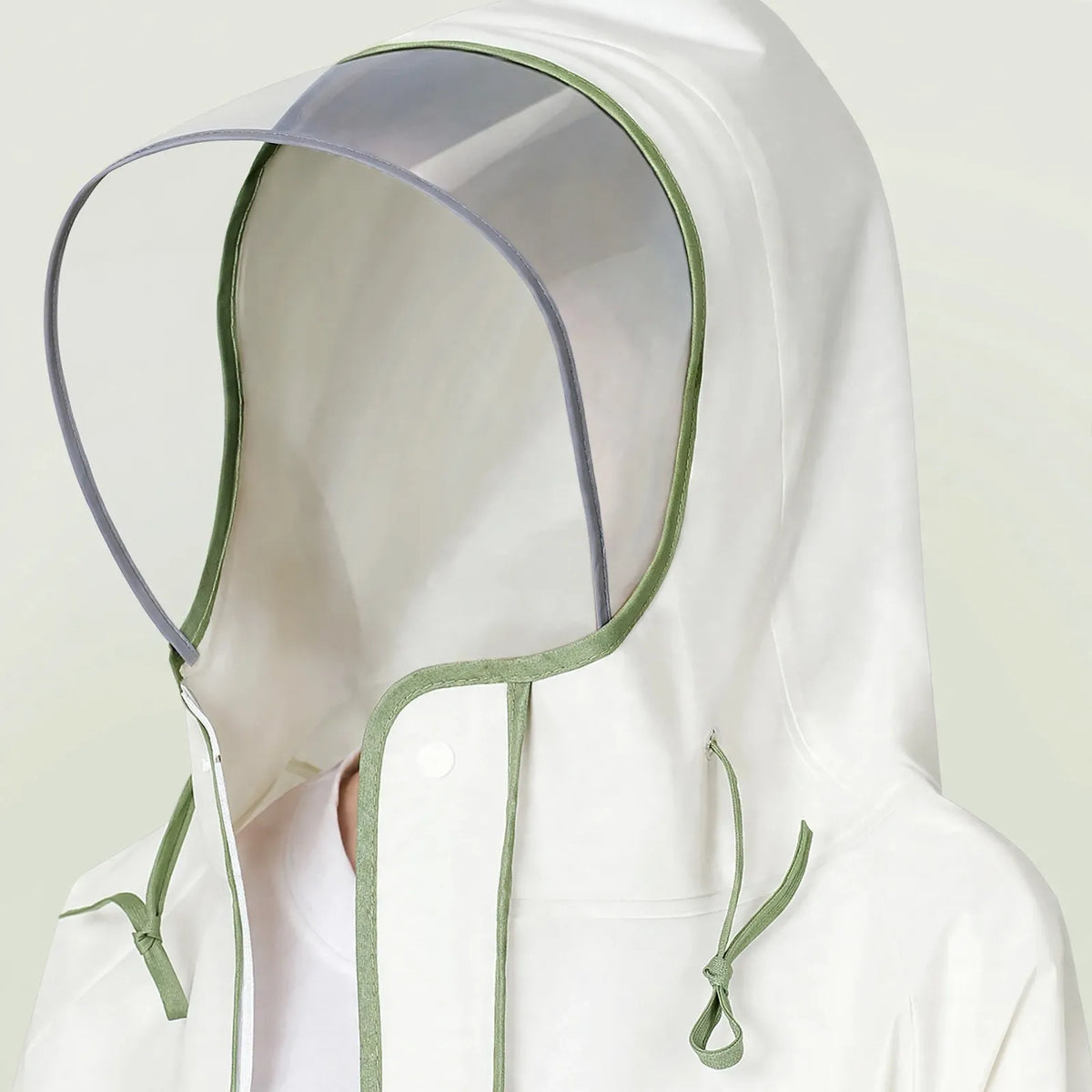 Raincoat Long Hooded Packable Clear Visor Backpack Room