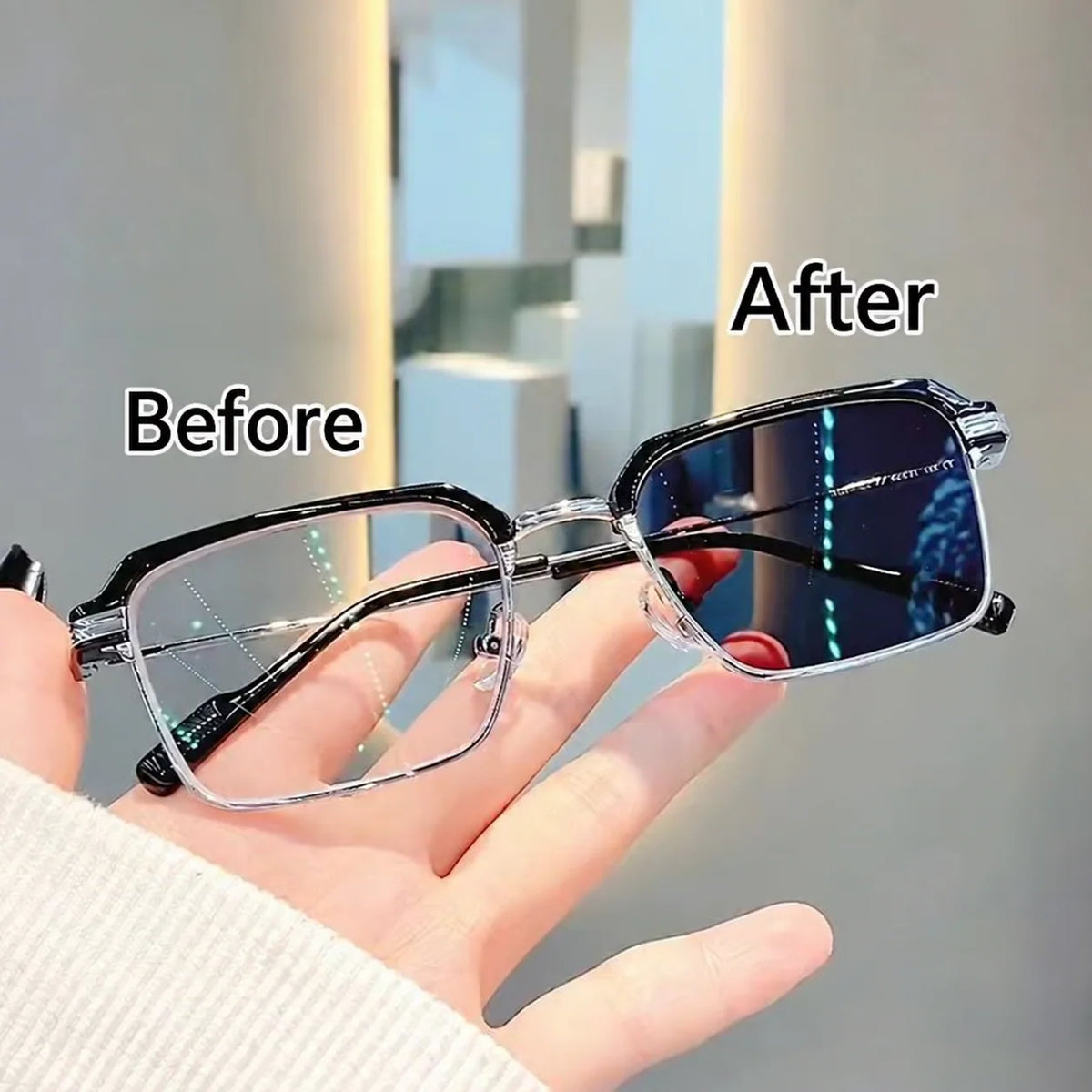 Reading Glasses Adaptive Focus Photochromic Blue Light Filter