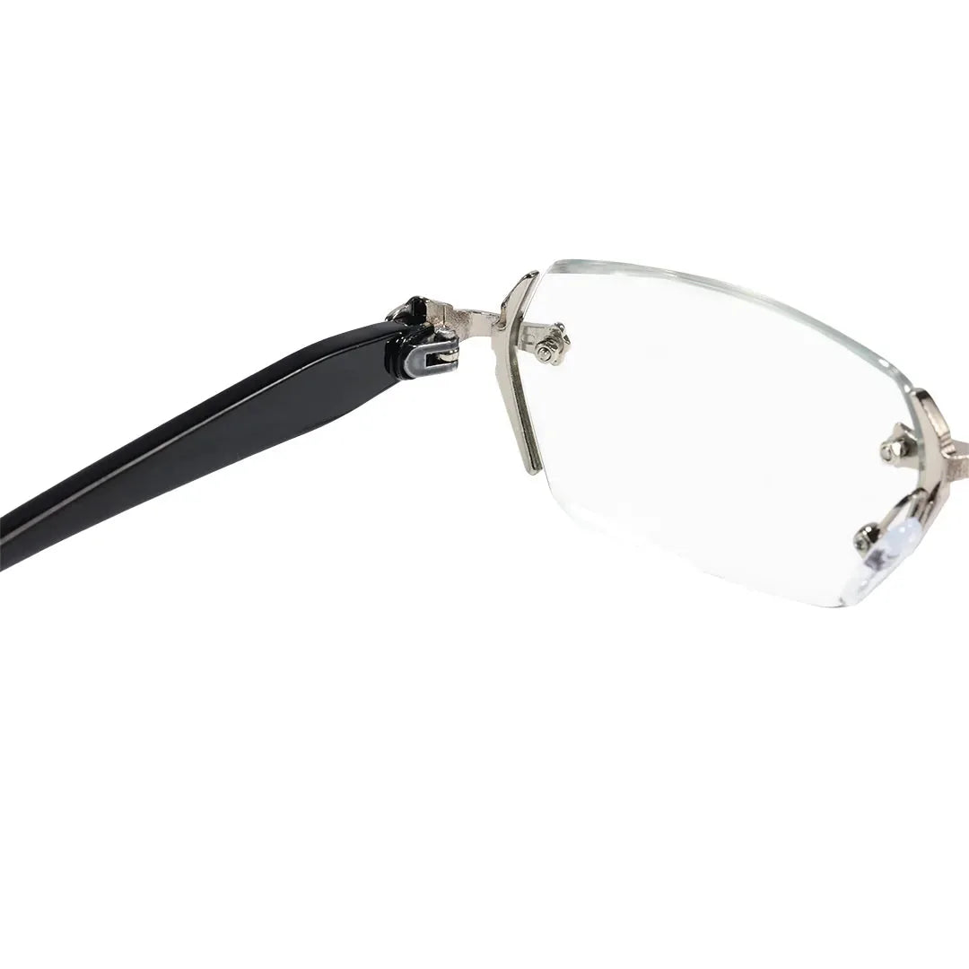 Reading Glasses Blue Light Filter Rimless Metal 2-Piece Set