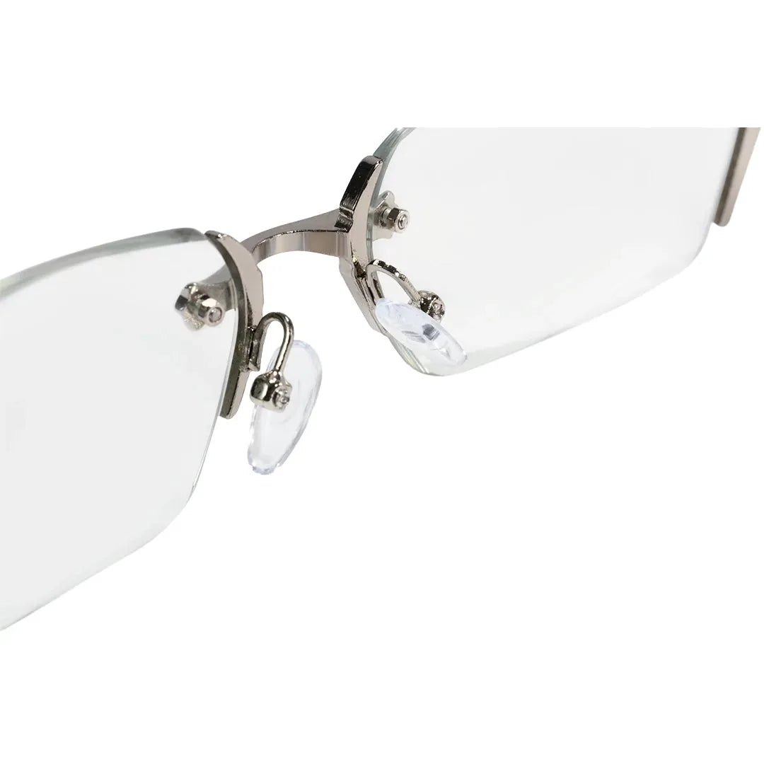 Reading Glasses Blue Light Filter Rimless Metal 2-Piece Set