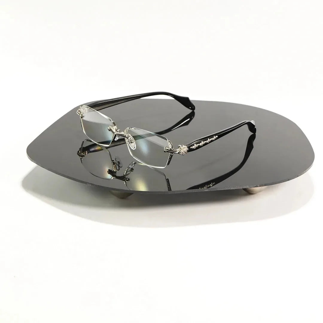 Reading Glasses Blue Light Filter Rimless Metal 2-Piece Set