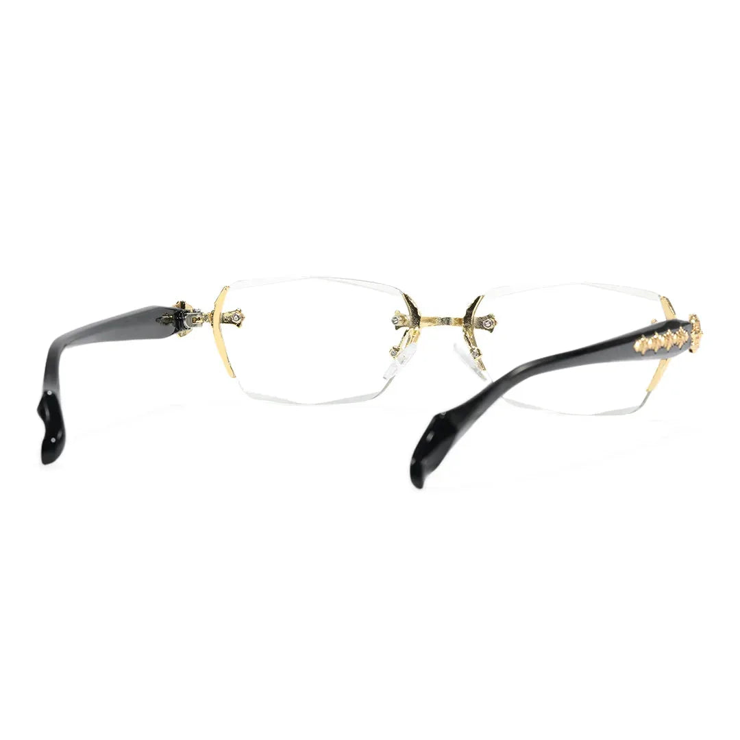 Reading Glasses Blue Light Filter Rimless Metal 2-Piece Set