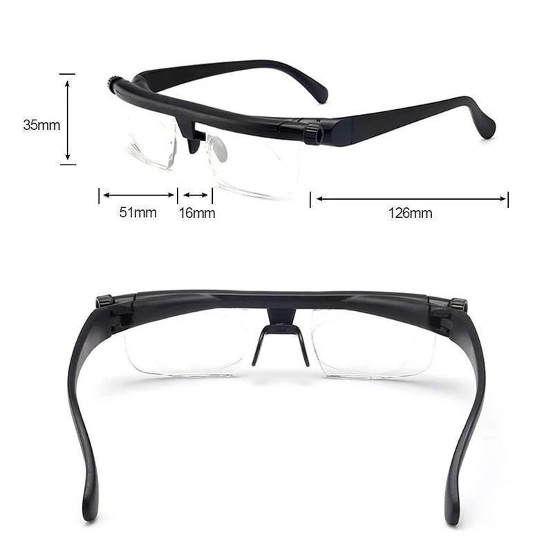 Reading Glasses Dial-Adjustable Focus Lightweight Frame